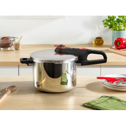 Tefal - Slėginis puodas 6 l SECURE TRENDY + 5 dalių rinkinys INGENIO EMOTION