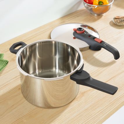 Tefal - Slėginis puodas 6 l SECURE TRENDY + 5 dalių rinkinys INGENIO EMOTION