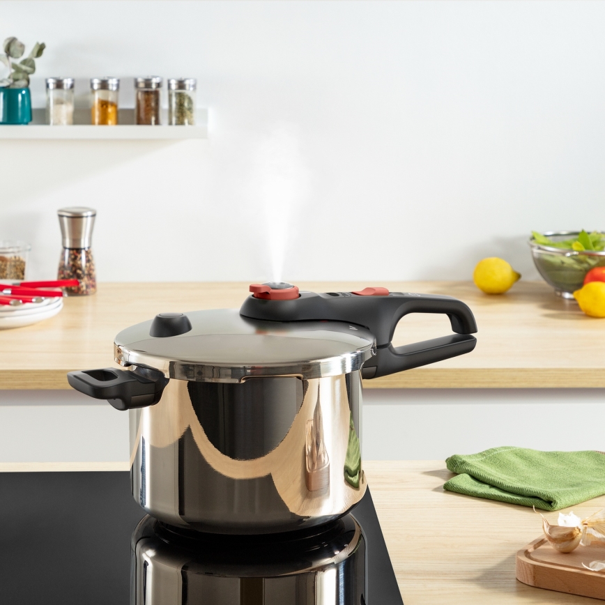 Tefal - Slėginis puodas 6 l SECURE TRENDY + 5 dalių rinkinys INGENIO EMOTION
