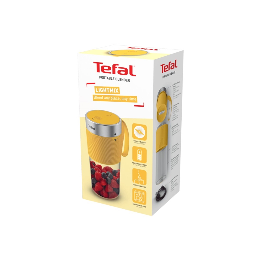 Tefal - Smoothie blenderis BLENDFORCE 50W/5V 1200 mAh geltona