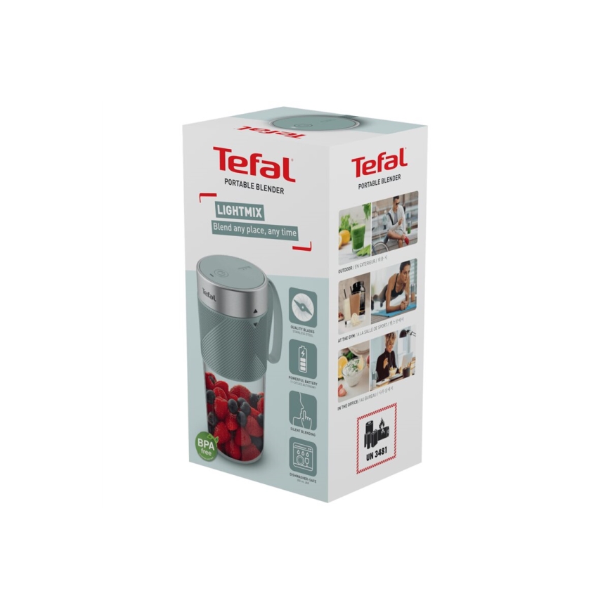 Tefal - Smoothie blenderis BLENDFORCE 50W/5V 1200 mAh Mėtinė