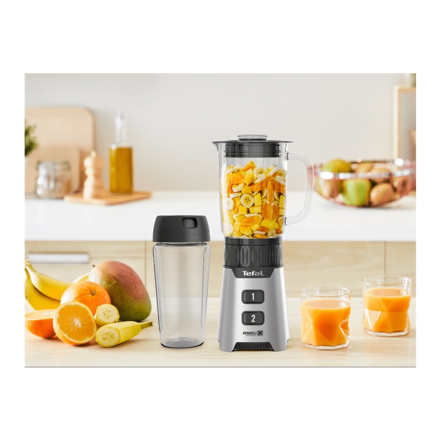 Tefal - Stalinis blenderis BLENDFORCE 400W/230V nerūdijantis/juoda