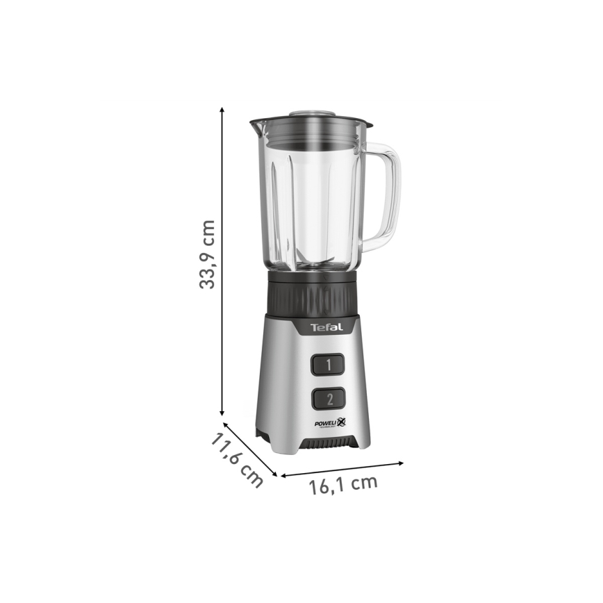 Tefal - Stalinis blenderis BLENDFORCE 400W/230V nerūdijantis/juoda