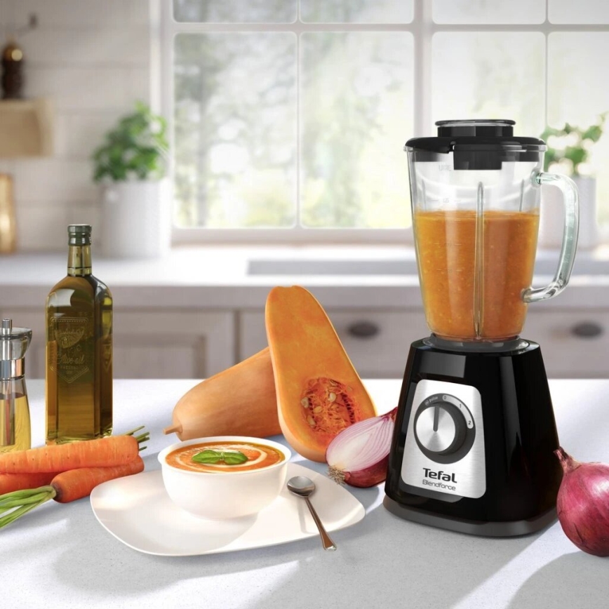 Tefal - Stalinis blenderis BLENDFORCE 800W/230V juoda/nerūdijantis