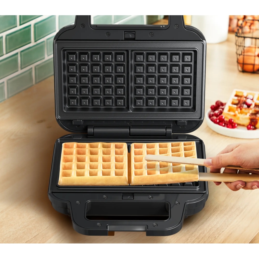 Tefal - Sumuštinių keptuvė ULTRA COMPACT 3in1 700W/230V juoda/matinis chromas