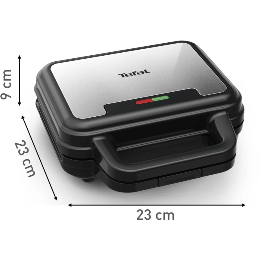 Tefal - Sumuštinių keptuvė ULTRA COMPACT 3in1 700W/230V juoda/matinis chromas