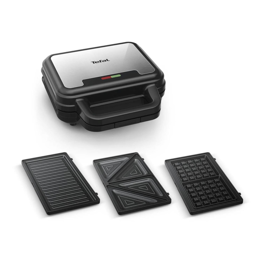 Tefal - Sumuštinių keptuvė ULTRA COMPACT 3in1 700W/230V juoda/matinis chromas