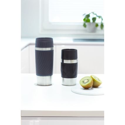 Tefal - Terminis puodelis 300 ml COMPACT MUG nerūdijantis/juoda