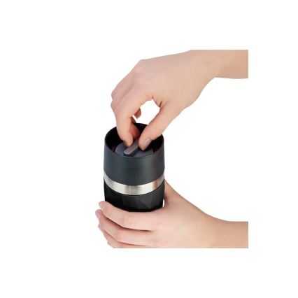 Tefal - Terminis puodelis 300 ml COMPACT MUG nerūdijantis/juoda