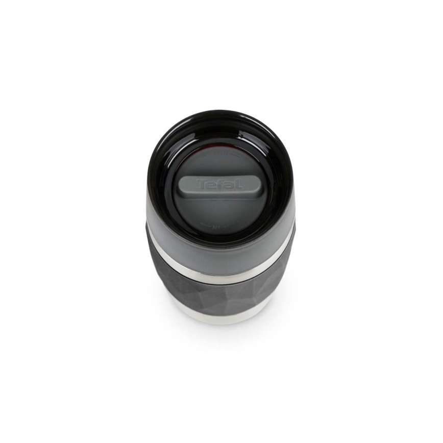 Tefal - Terminis puodelis 300 ml COMPACT MUG nerūdijantis/juoda