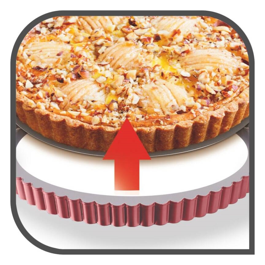 Tefal - Torto forma su nuimamu pagrindu DELIBAKE 28 cm raudona