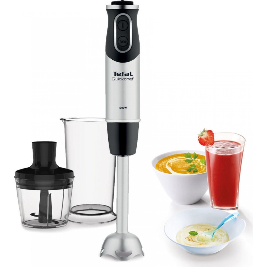 Tefal - Trintuvas QUICKCHEF 2in1 1000W/230V matinis chromas/juoda