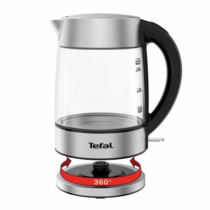 Tefal - Virdulys GLASS 1,7 l  2200W/230V matinis chromas