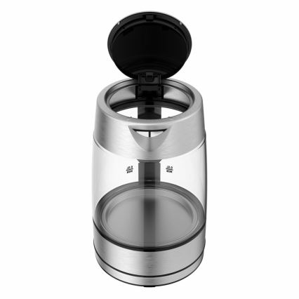 Tefal - Virdulys GLASS 1,7 l  2200W/230V matinis chromas