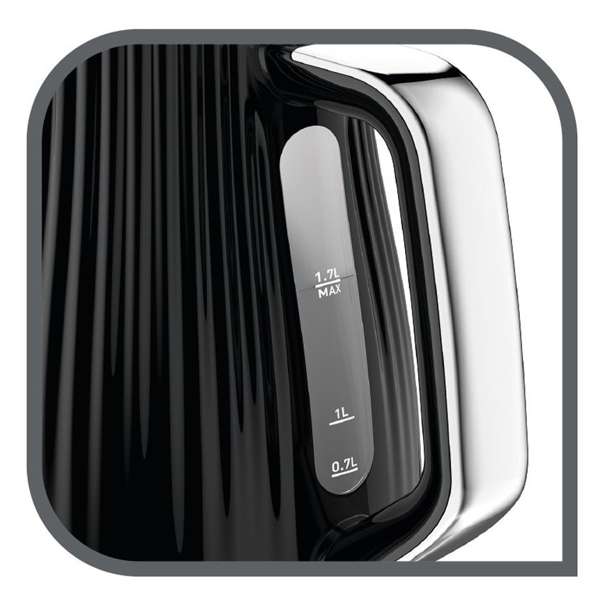 Tefal - Virdulys LOFT 1,7 l 2400W/230V juoda