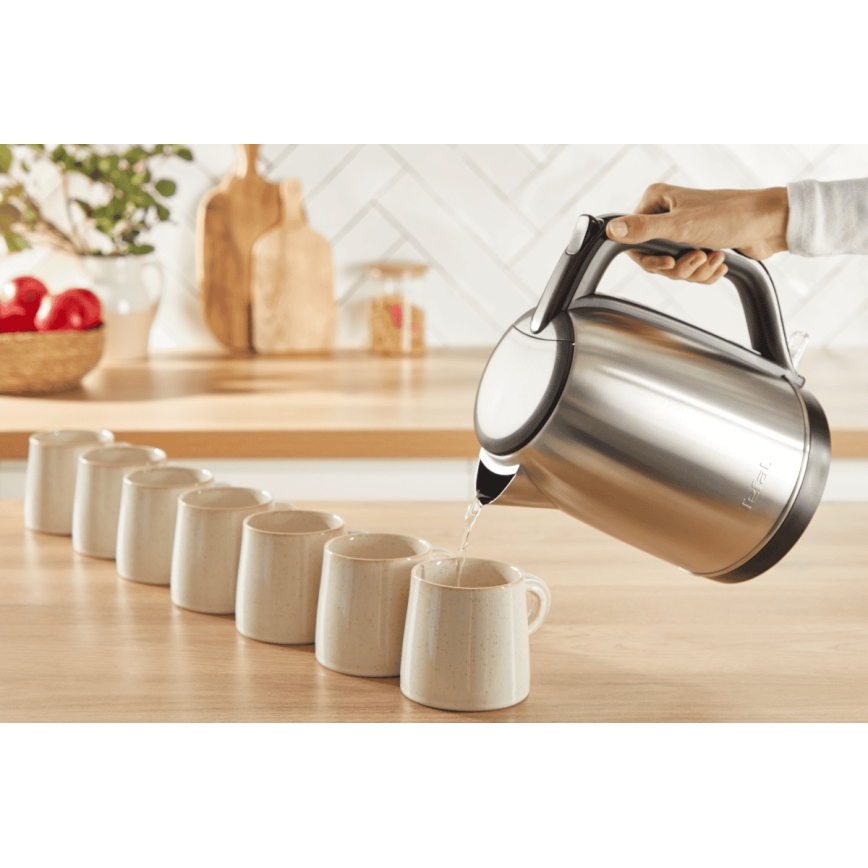 Tefal - Virdulys SUBITO 1,7l 2400W/230V nerūdijantis/juoda