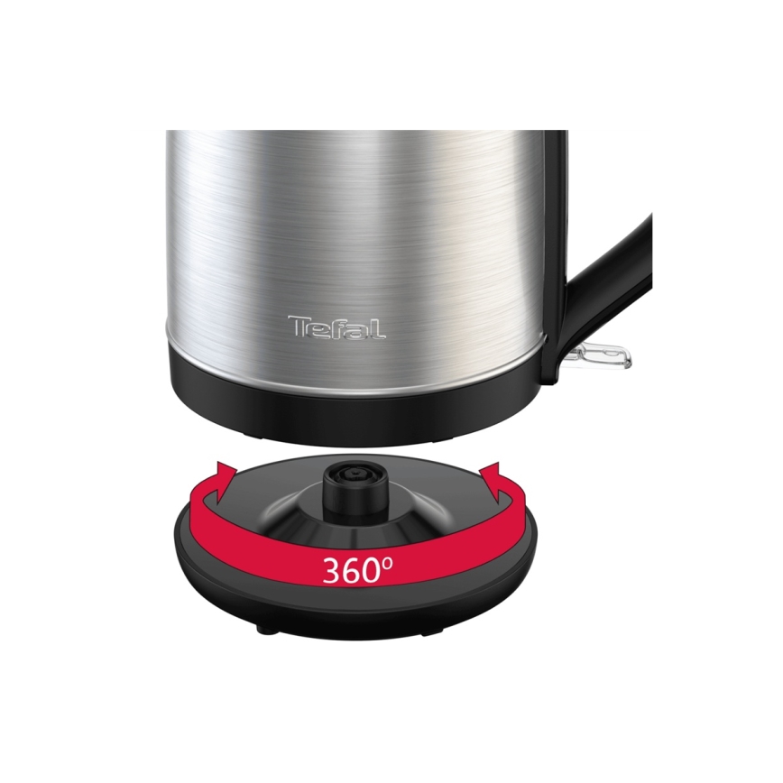 Tefal - Virdulys SUBITO 1,7l 2400W/230V nerūdijantis/juoda