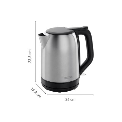 Tefal - Virdulys SUBITO 1,7l 2400W/230V nerūdijantis/juoda