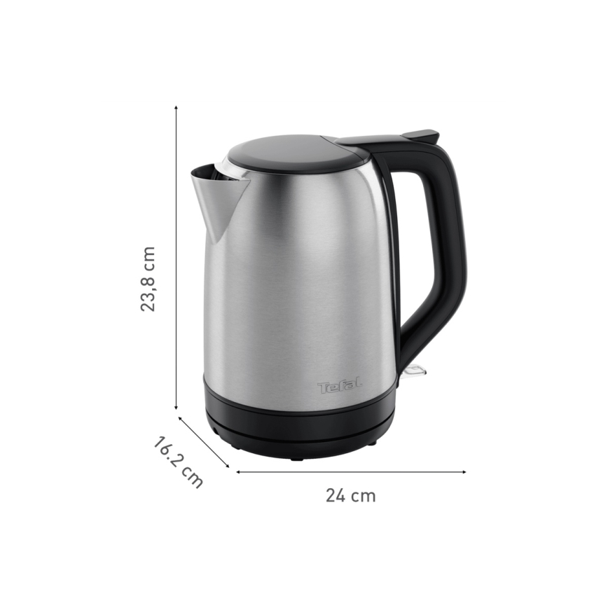 Tefal - Virdulys SUBITO 1,7l 2400W/230V nerūdijantis/juoda