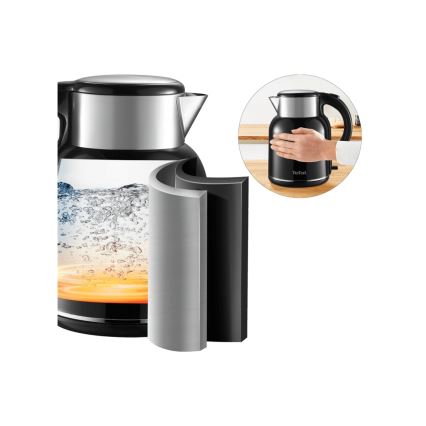 Tefal - Virdulys THERMO PROTECT XL 1,9l 1650W/230V nerūdijantis/juoda