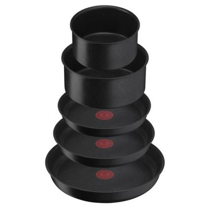 Tefal - Virtuvės indų rinkinys 8 vnt. INGENIO BLACK STONE