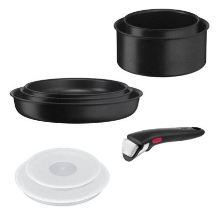 Tefal - Virtuvės indų rinkinys 8 vnt. INGENIO BLACK STONE