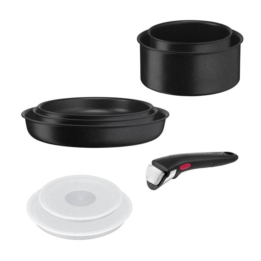 Tefal - Virtuvės indų rinkinys 8 vnt. INGENIO BLACK STONE