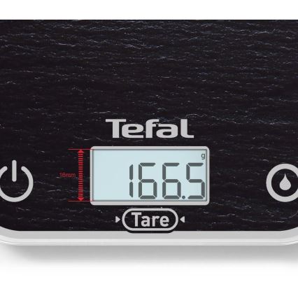 Tefal - Virtuvinės svarstyklės OPTISS 2xAAA juoda