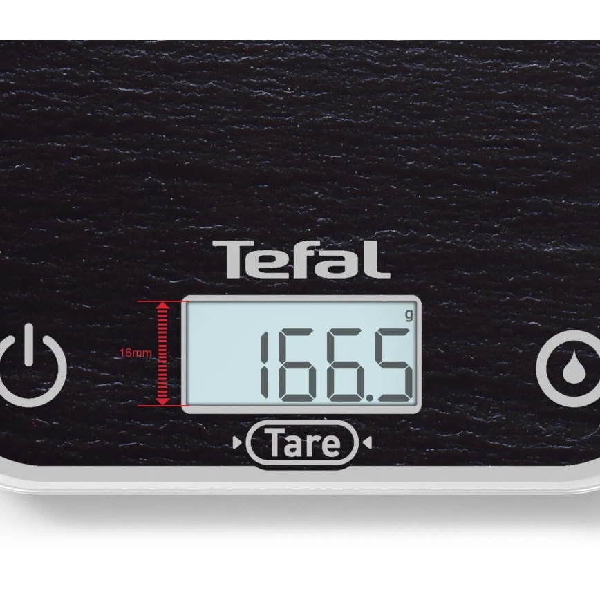 Tefal - Virtuvinės svarstyklės OPTISS 2xAAA juoda