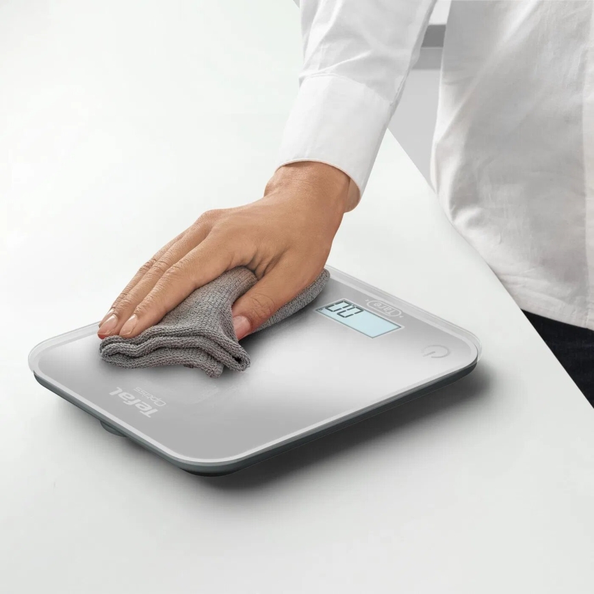 Tefal - Virtuvinės svarstyklės OPTISS 2xAAA pilka