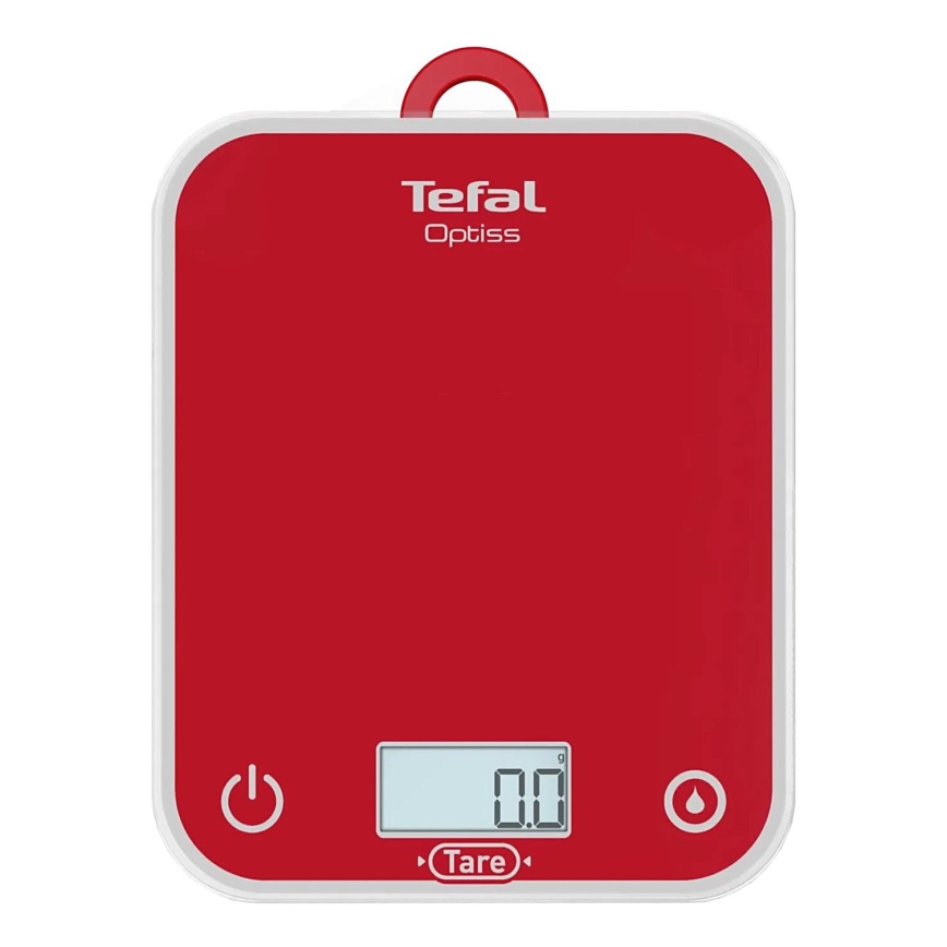 Tefal - Virtuvinės svarstyklės OPTISS 2xAAA raudona