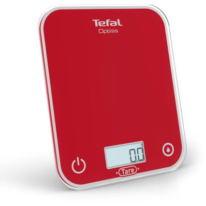 Tefal - Virtuvinės svarstyklės OPTISS 2xAAA raudona