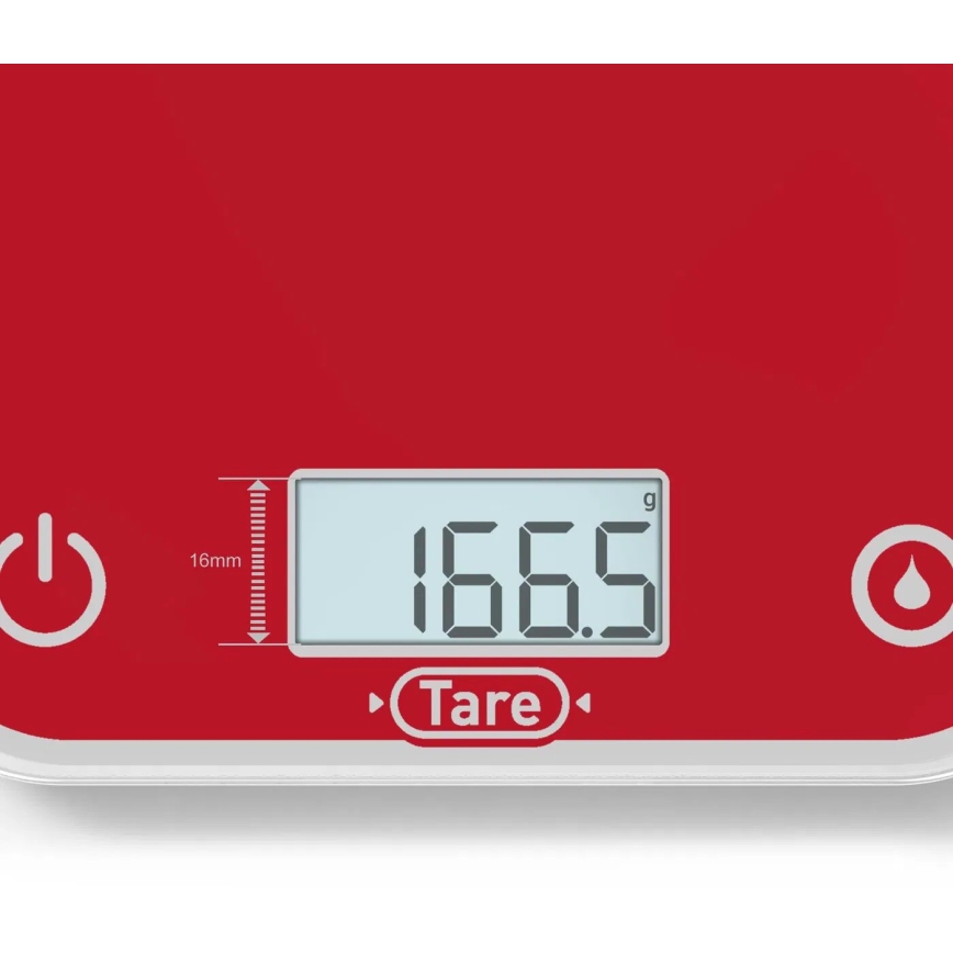 Tefal - Virtuvinės svarstyklės OPTISS 2xAAA raudona