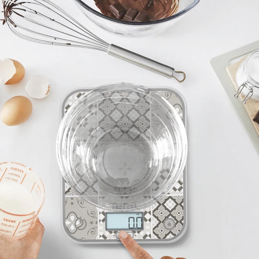 Tefal - Virtuvinės svarstyklės OPTISS 2xAAA smėlio spalva