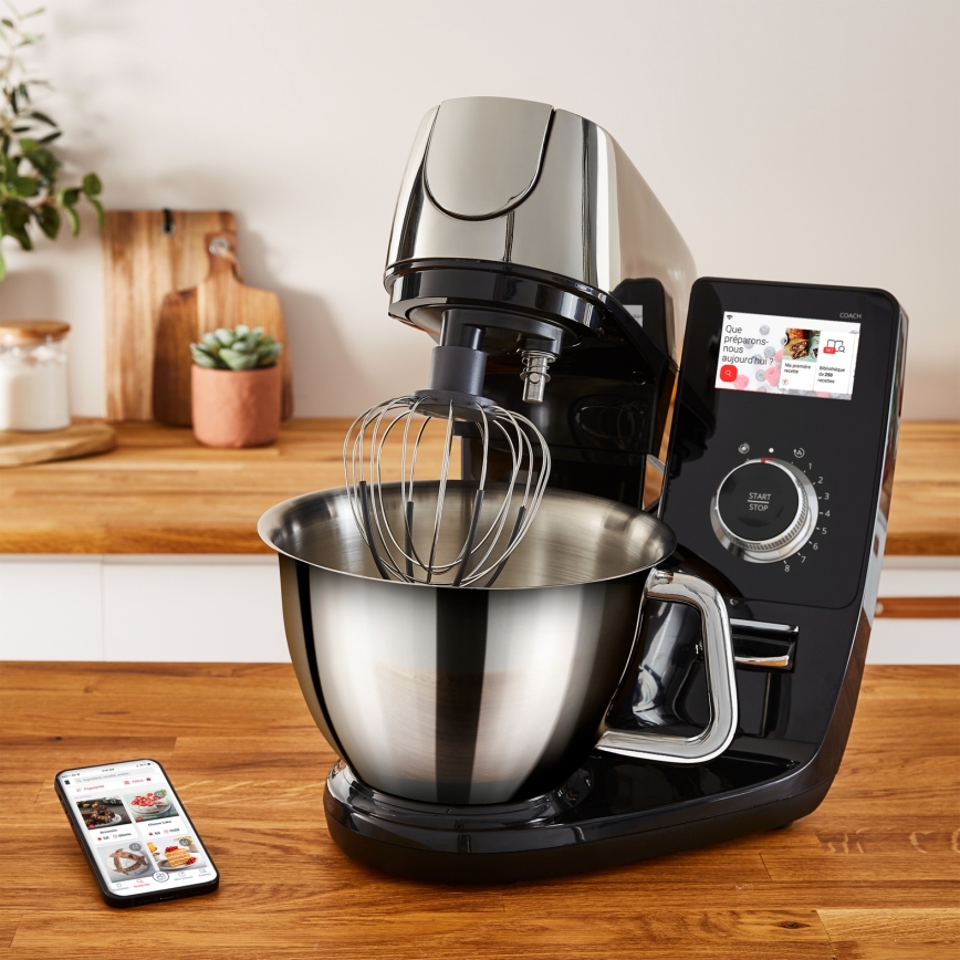 Tefal - Virtuvinis kombainas su svarstyklėmis I-COACH TOUCH 1200W/230V iš nerūdijančio plieno