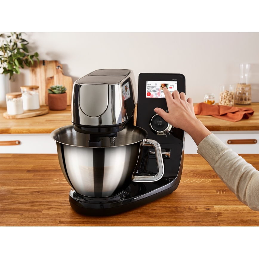 Tefal - Virtuvinis kombainas su svarstyklėmis I-COACH TOUCH 1200W/230V iš nerūdijančio plieno