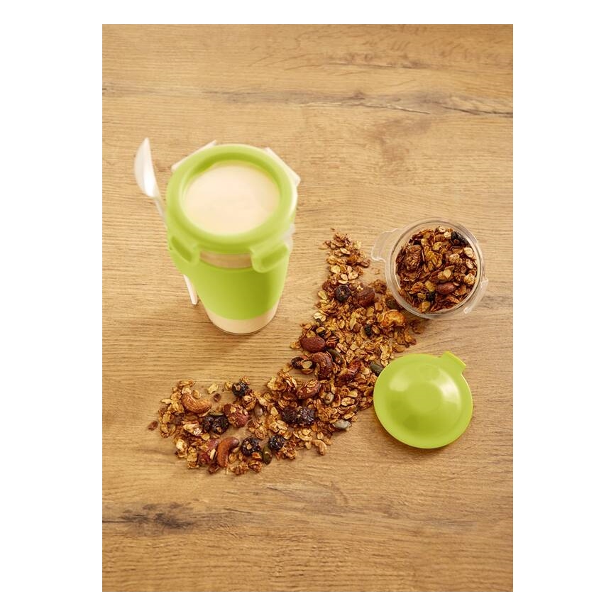 Tefal - Yogurt jar su šaukštas 0,45 l MASTER SEAL TO GO žalia