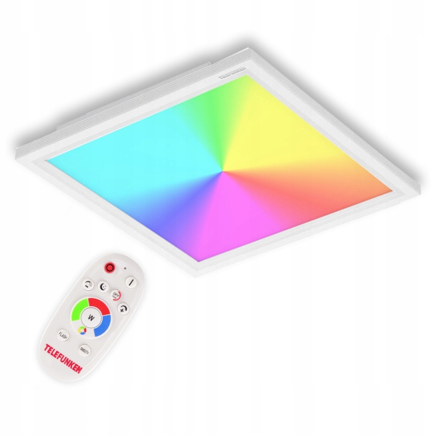 Telefunken 301506TF - LED RGBW Pritemdymo panelė LED/18W/230V 4000K + nuotolinio valdymo pultas