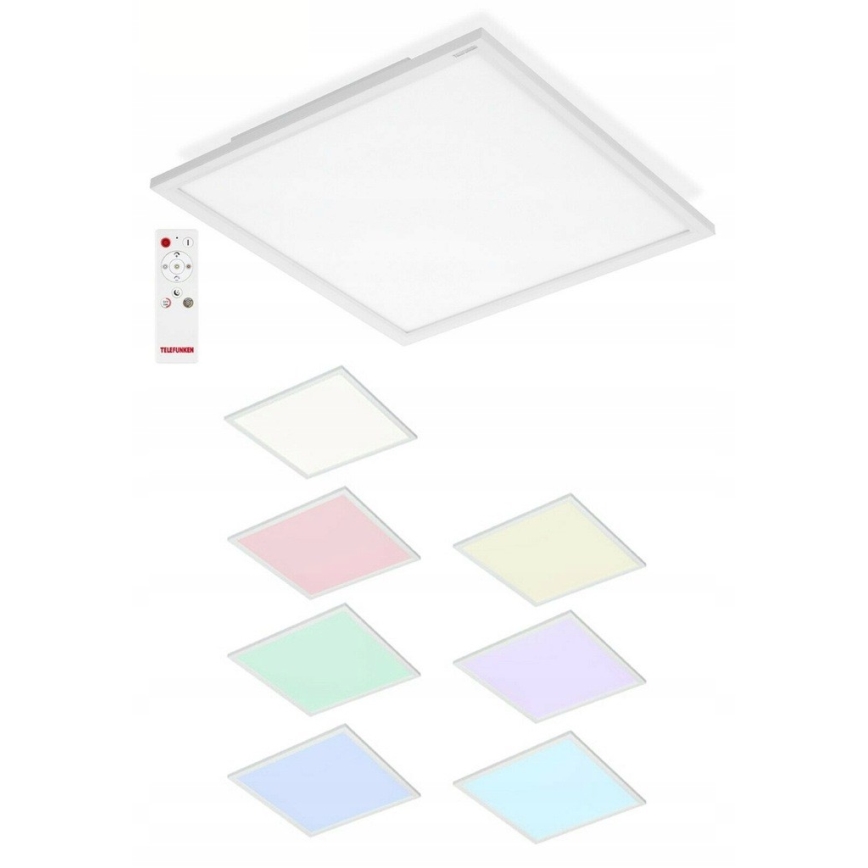 Telefunken 301606TF - LED RGBW Pritemdymo panelė LED/24W/230V 4000K + nuotolinio valdymo pultas