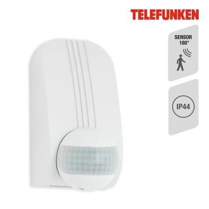 Telefunken 306506TF - Lauko judesio jutiklis 180° IP44 balta