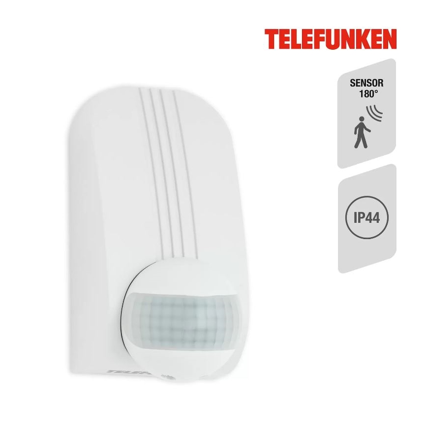 Telefunken 306506TF - Lauko judesio jutiklis 180° IP44 balta