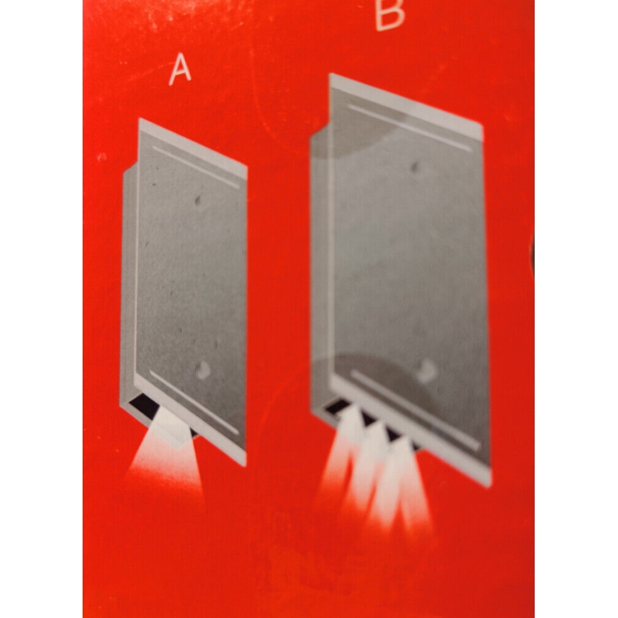 Telefunken 307704TF - LED sieninis lauko šviestuvas 2xLED/3W/230V IP44 sidabras