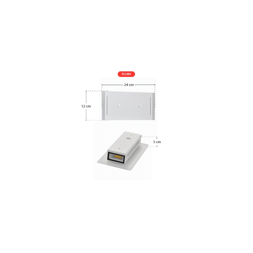 Telefunken 307706TF - LED sieninis lauko šviestuvas 2xLED/3W/230V IP44 balta