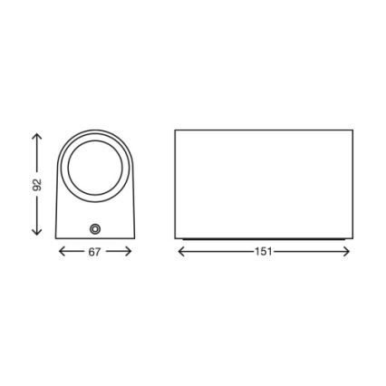 Telefunken 308006TF - LED sieninis lauko šviestuvas 2xGU10/5W/230V IP44