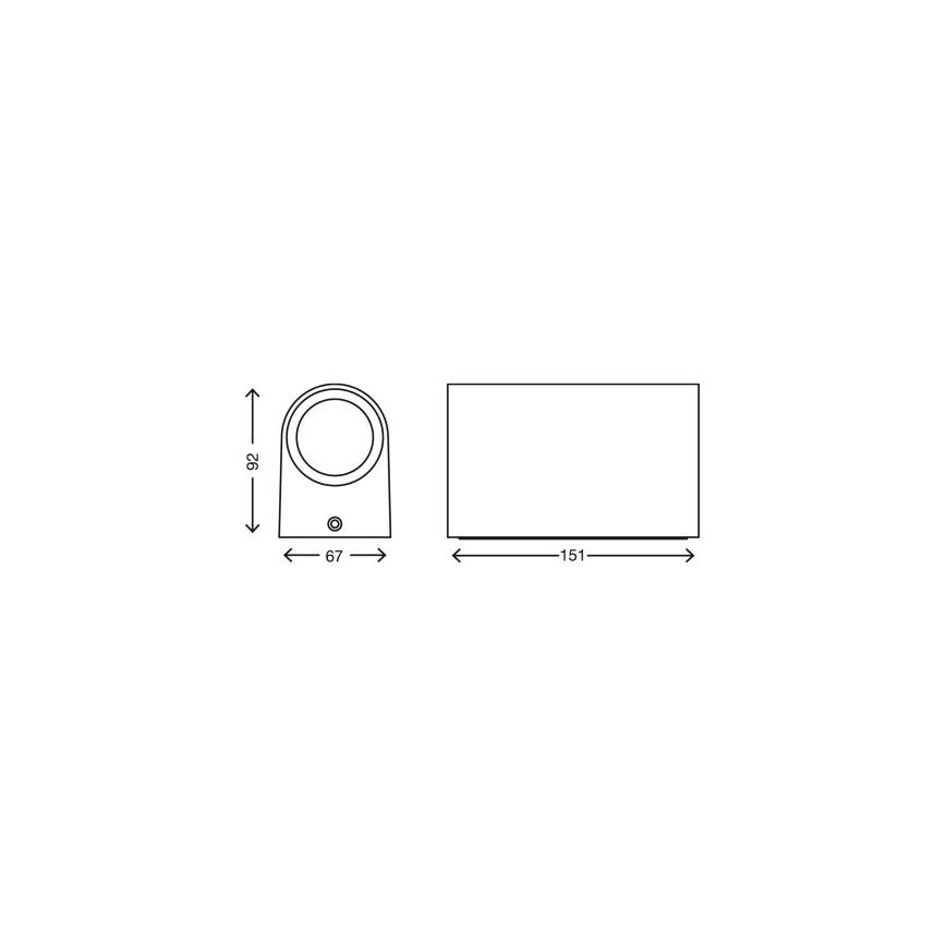 Telefunken 308006TF - LED sieninis lauko šviestuvas 2xGU10/5W/230V IP44