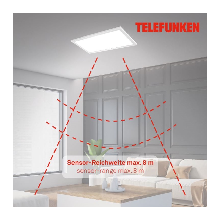 Telefunken 308706TF - LED lubinis šviestuvas su jutikliu LED/36W/230V