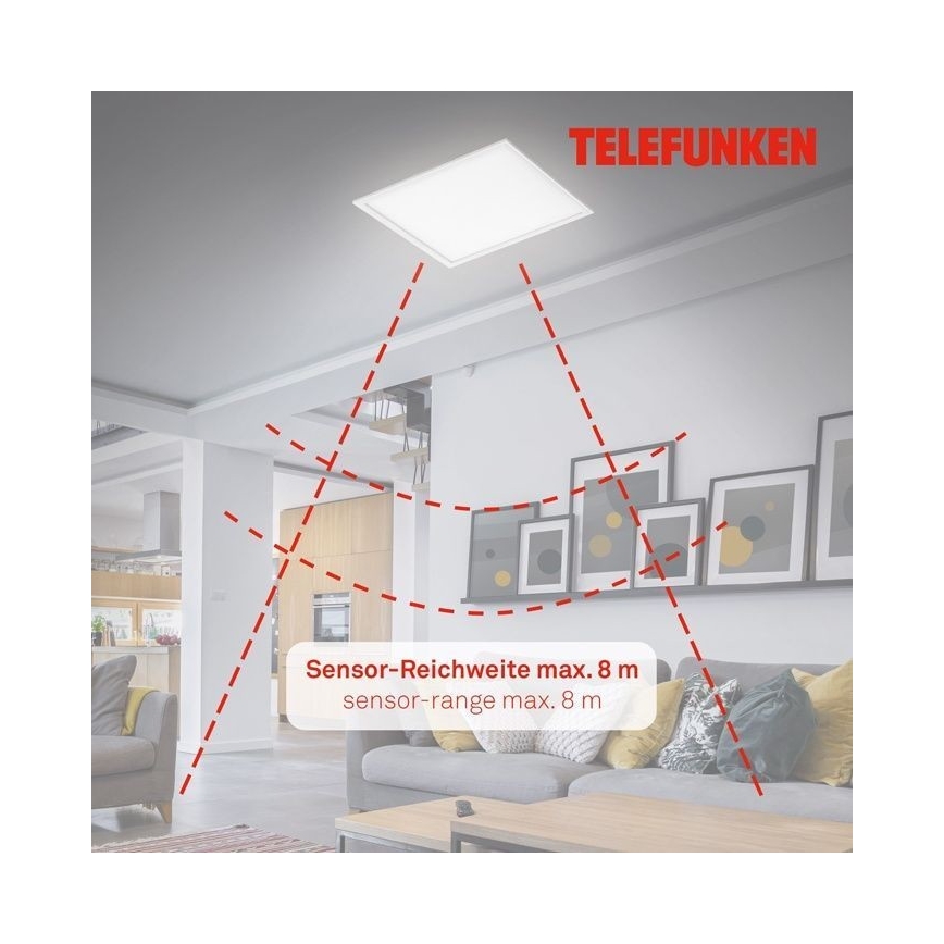 Telefunken 308806TF - LED Ant pagrindo montuojama panelė su jutikliu LED/25W/230V 4000K