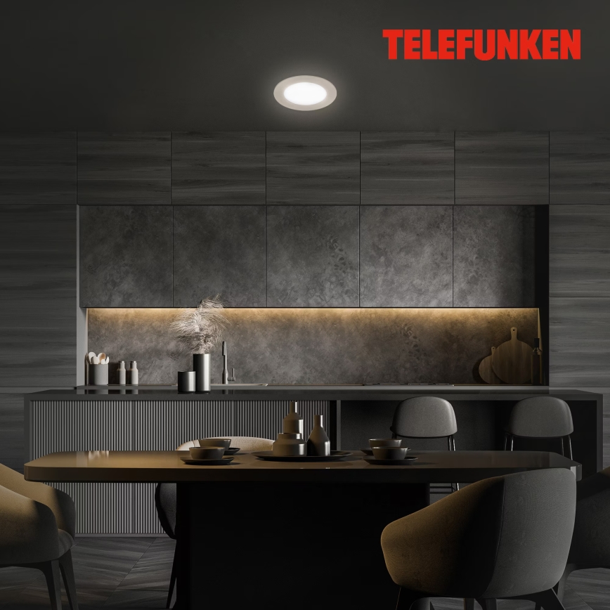 Telefunken 309302TF - LED RGBW Pritemdomas įleidžiamas lubinis vonios šviestuvas LED/6W/230V 2700-6500K IP23 Wi-Fi Tuya