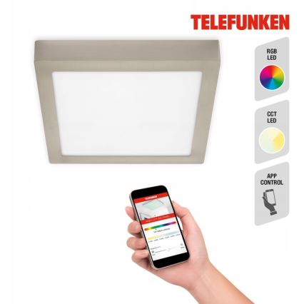 Telefunken 309602TF - LED RGBW Reguliuojamas lubinis šviestuvas LED/18W/230V 2700-6500K Wi-Fi Tuya
