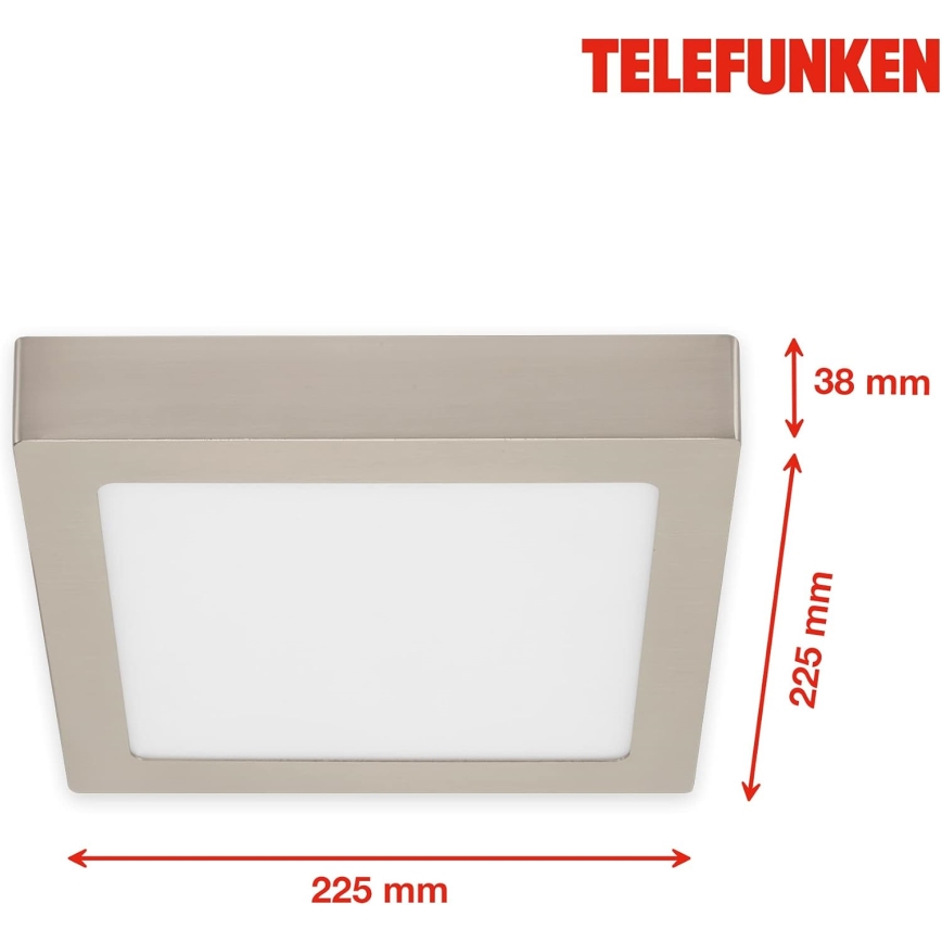 Telefunken 309602TF - LED RGBW Reguliuojamas lubinis šviestuvas LED/18W/230V 2700-6500K Wi-Fi Tuya
